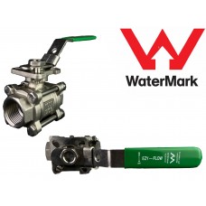 Stainless Steel Three Piece Ball Valve with Mounting Pad